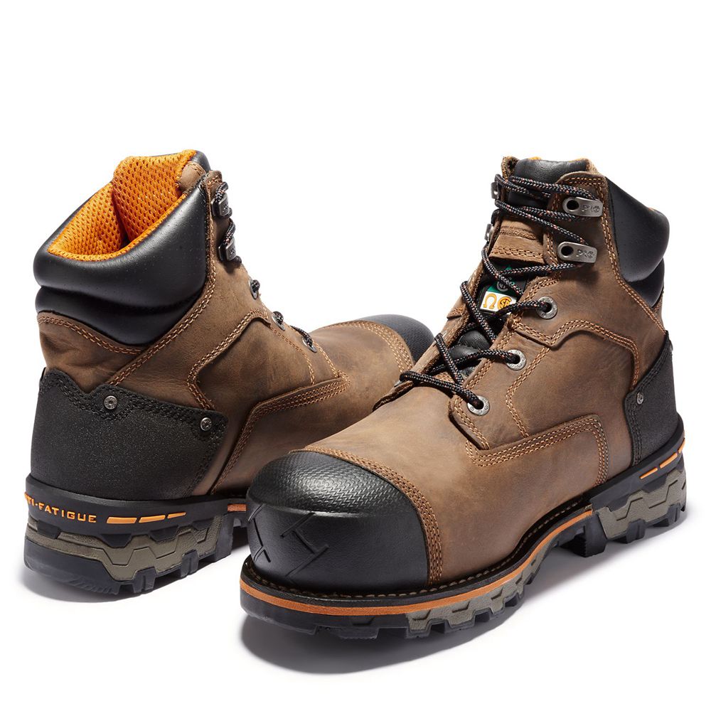 Botas de Trabajo Timberland Hombre Pro® Boondock 6\" Comp Toe Marrones/Negras - Chile TSC-089526